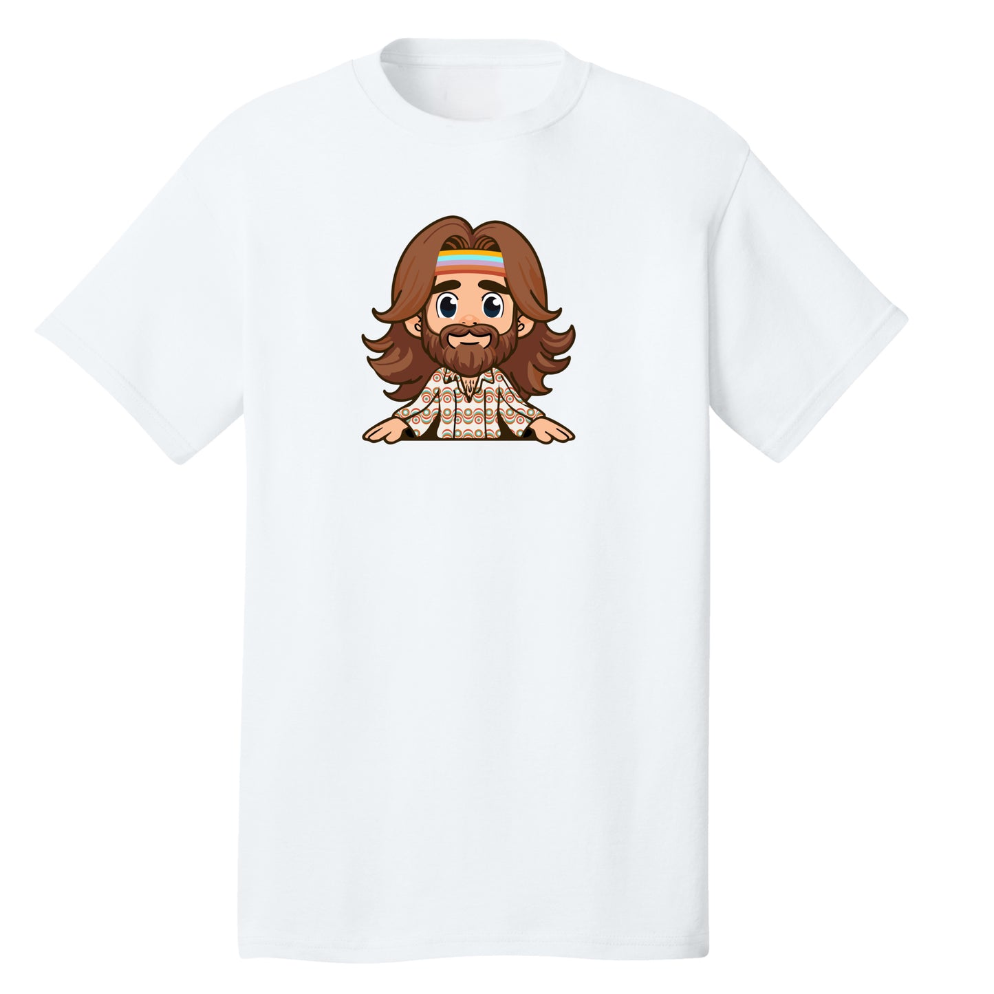 Customizable Happy Hippie Design, 100% Cotton Tee