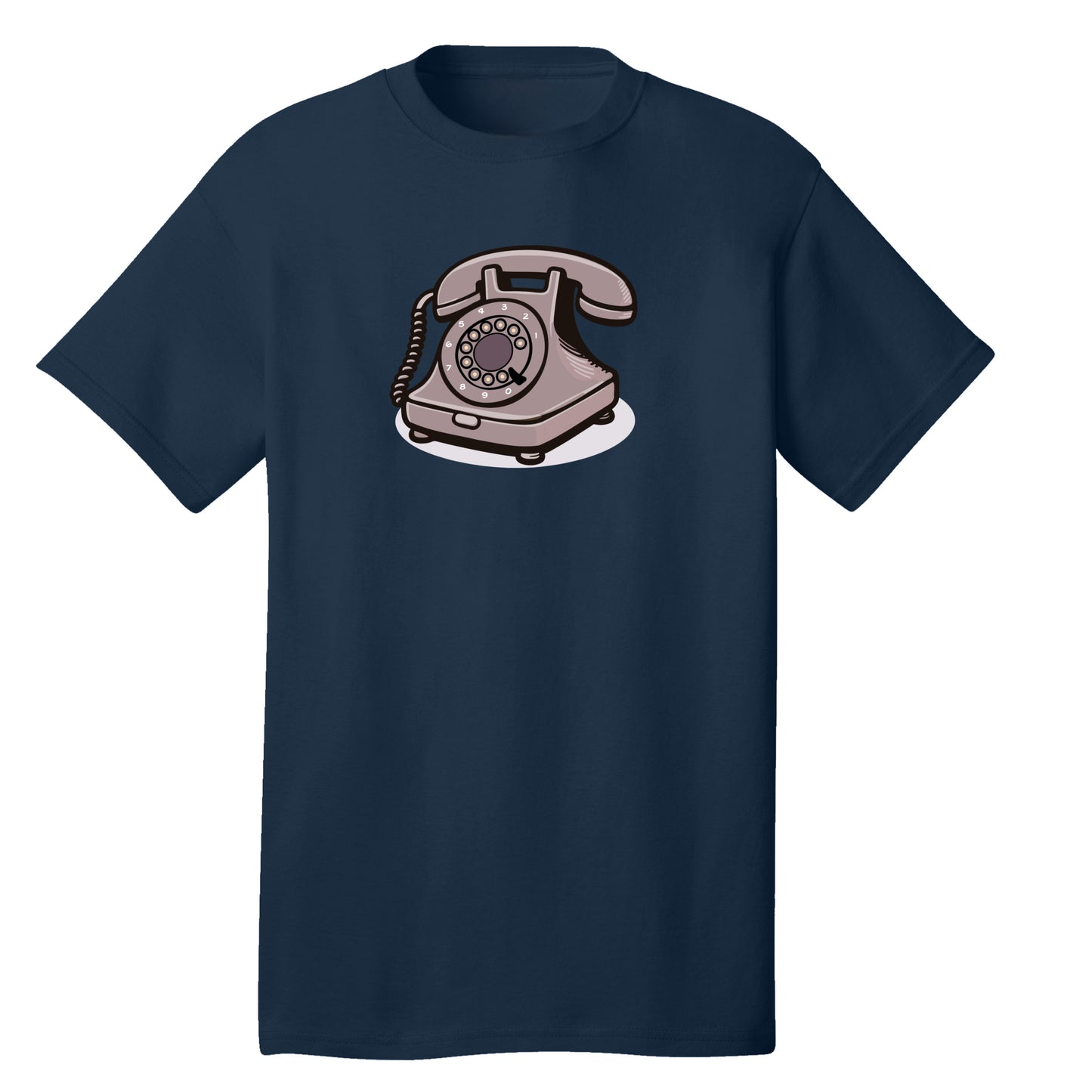 Customizable Rotary Telephone Design, 100% Cotton Tee