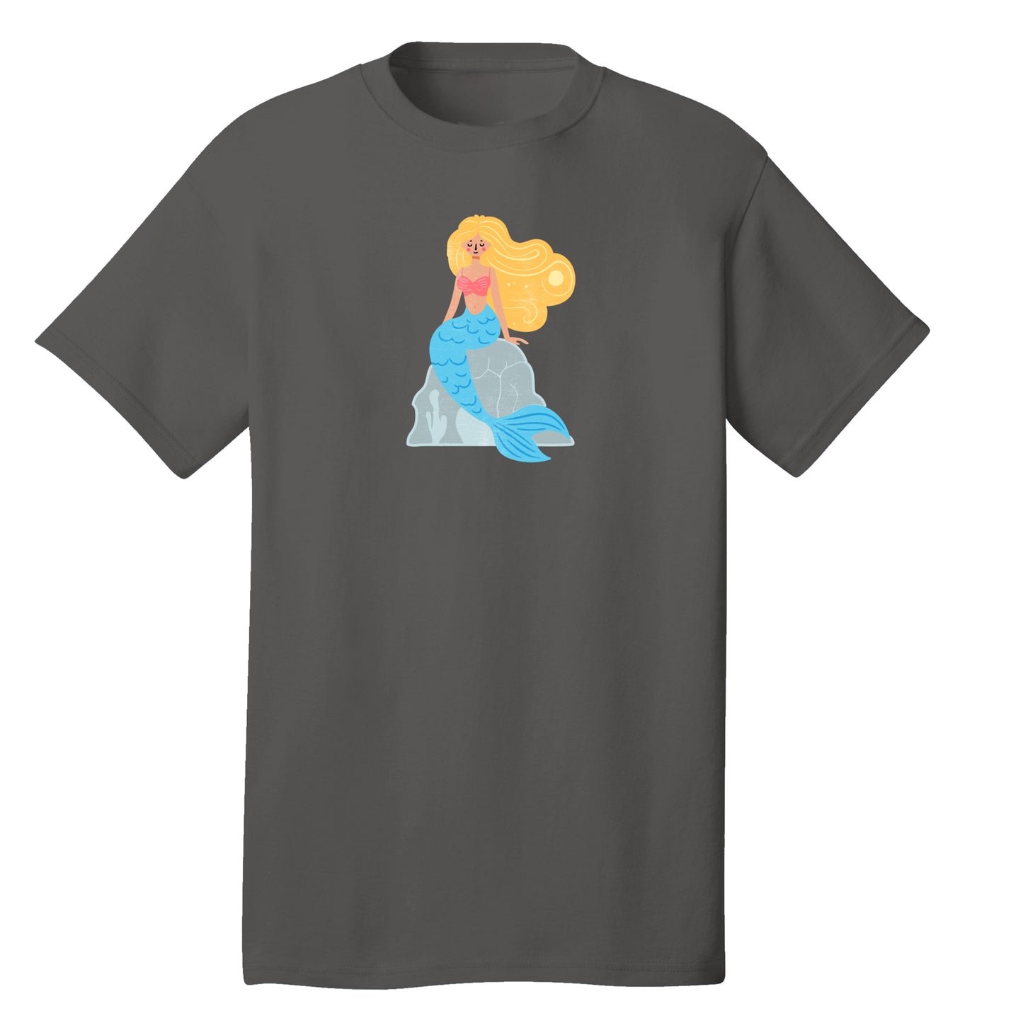 Customizable Playful Mermaid Design, 100% Cotton Tee