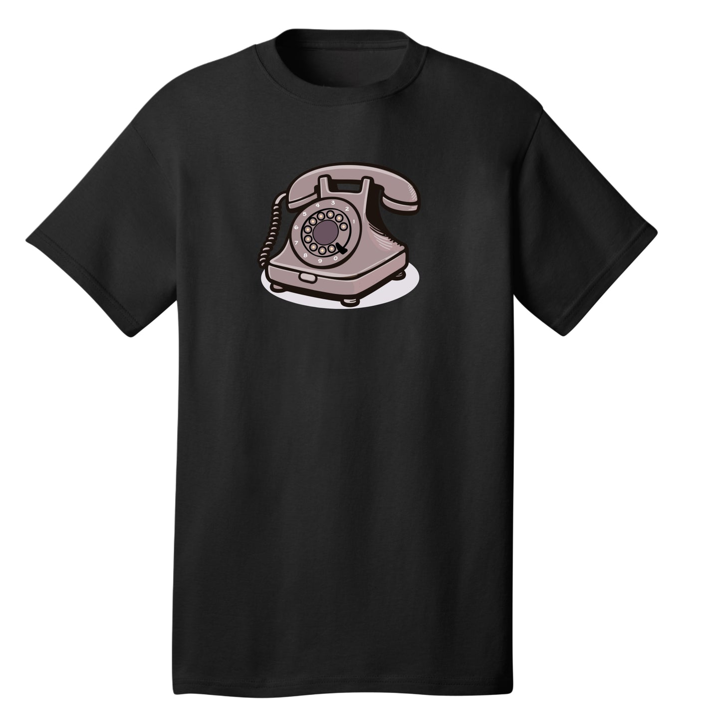 Customizable Rotary Telephone Design, 100% Cotton Tee