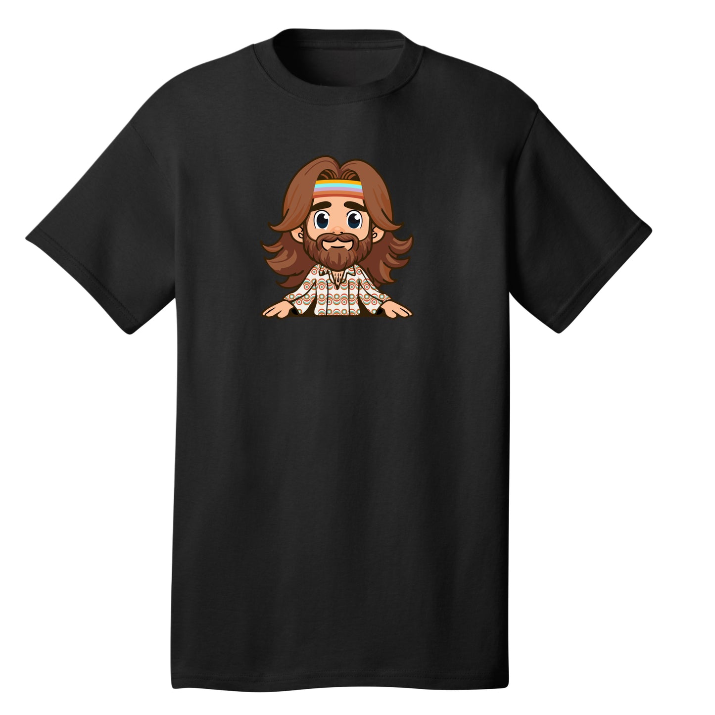 Customizable Happy Hippie Design, 100% Cotton Tee