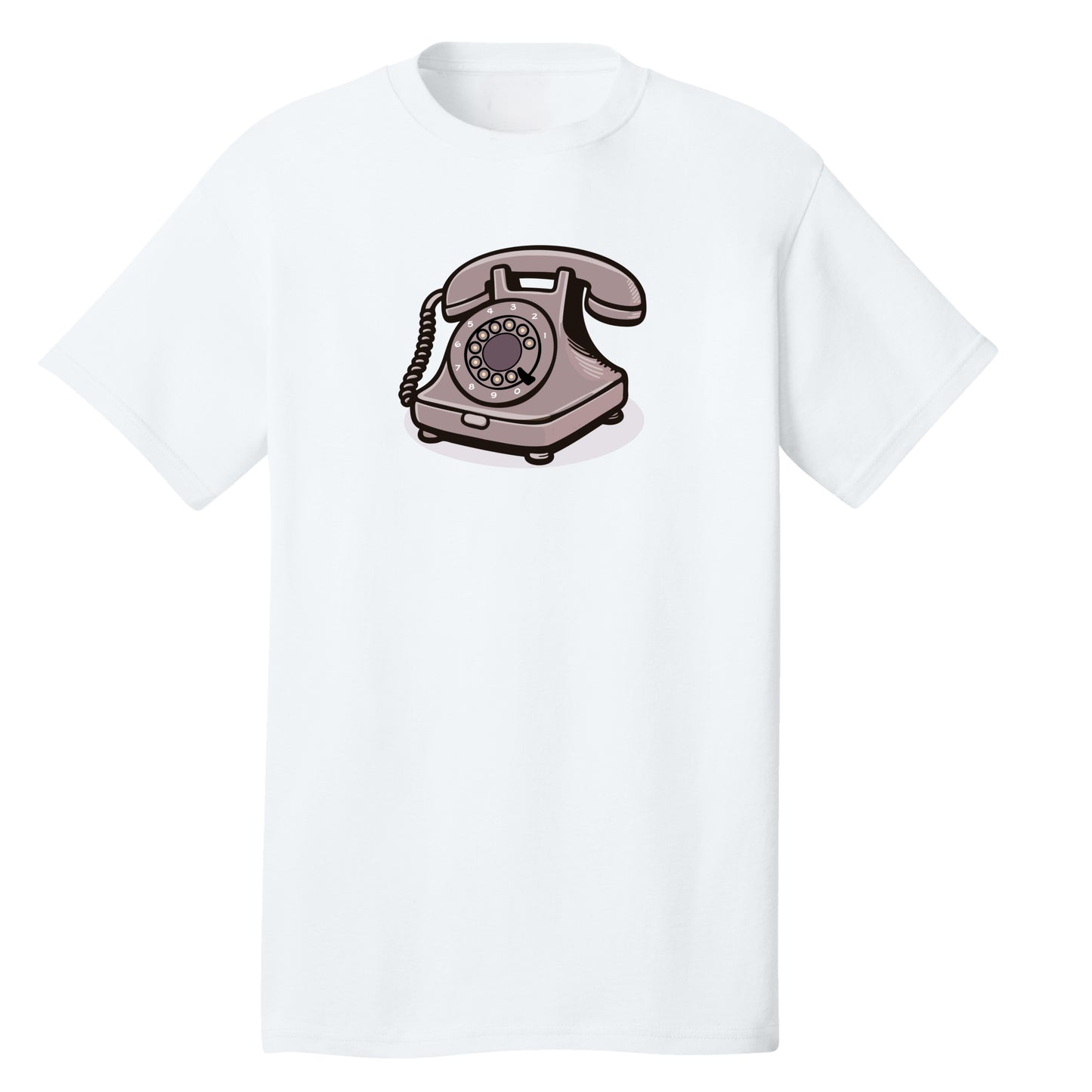 Customizable Rotary Telephone Design, 100% Cotton Tee