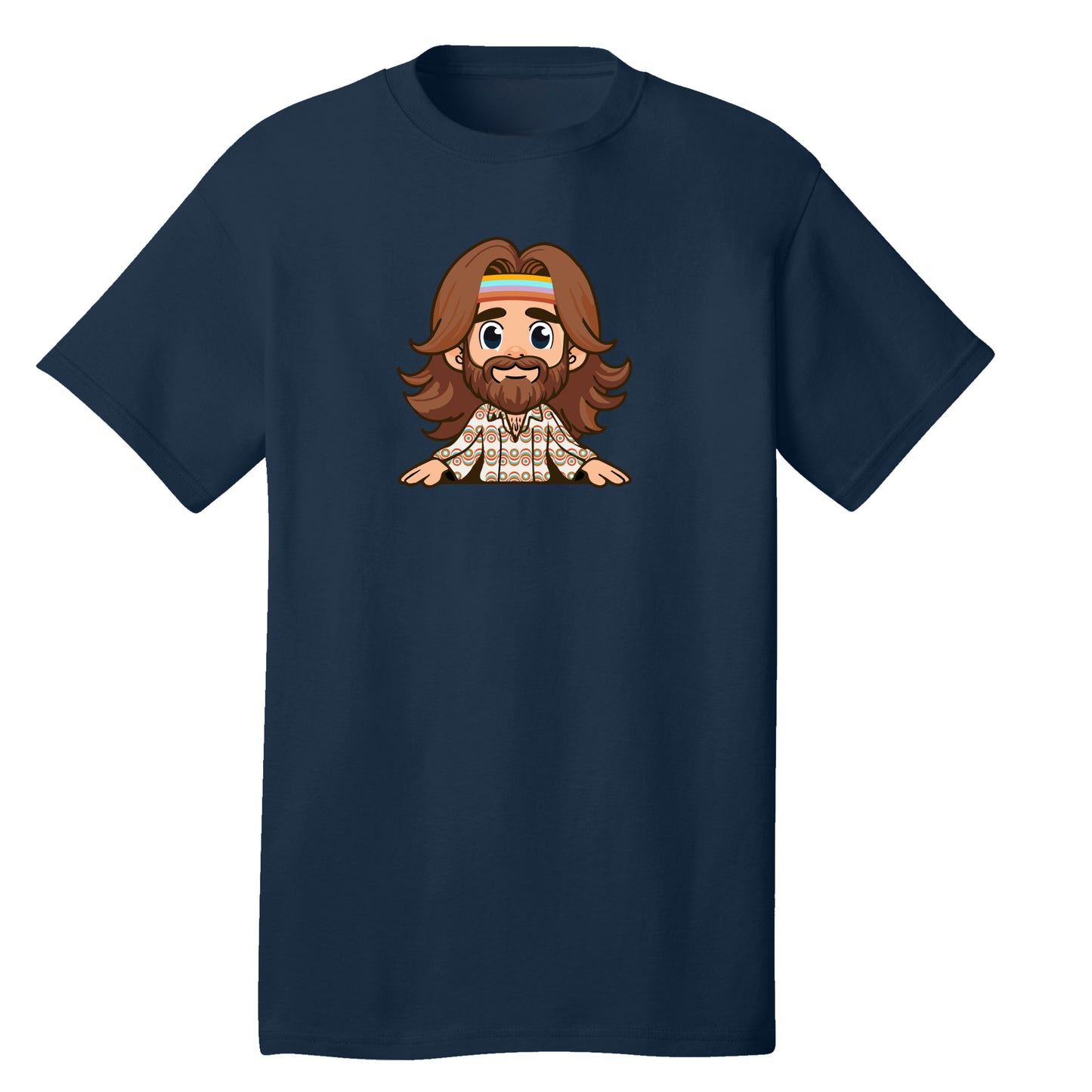 Customizable Happy Hippie Design, 100% Cotton Tee