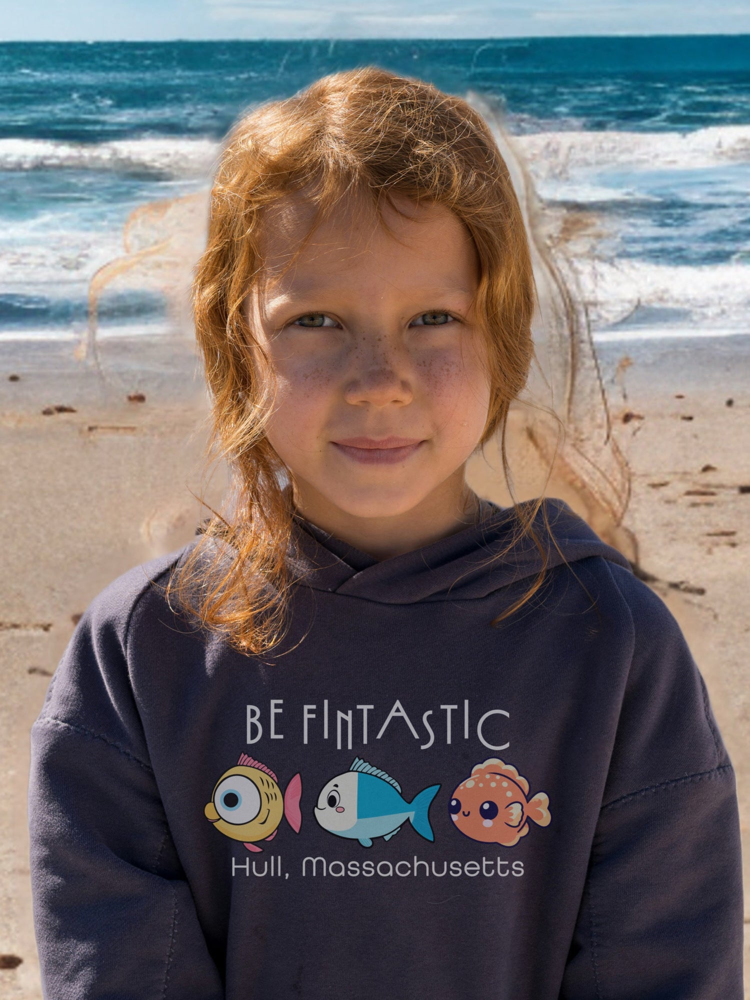 Hull, MA Coastal Kids Fleece Hoodies