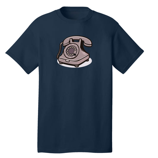 Customizable Rotary Telephone Design, 100% Cotton Tee