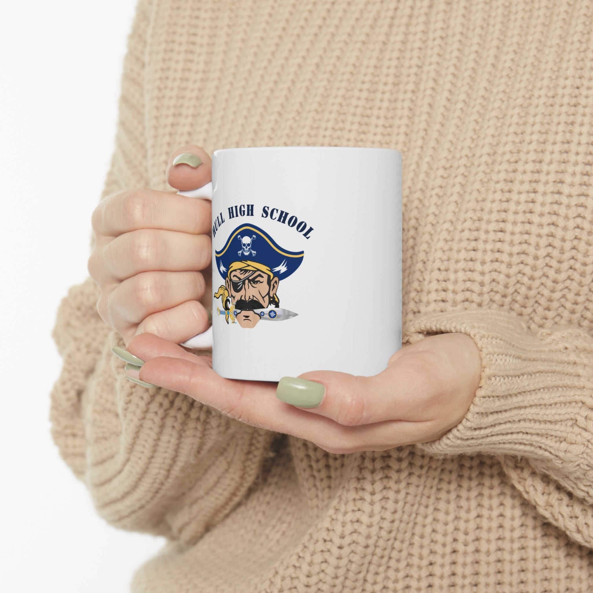 Hull High School - Hull Pirates, Ceramic Coffee Mug