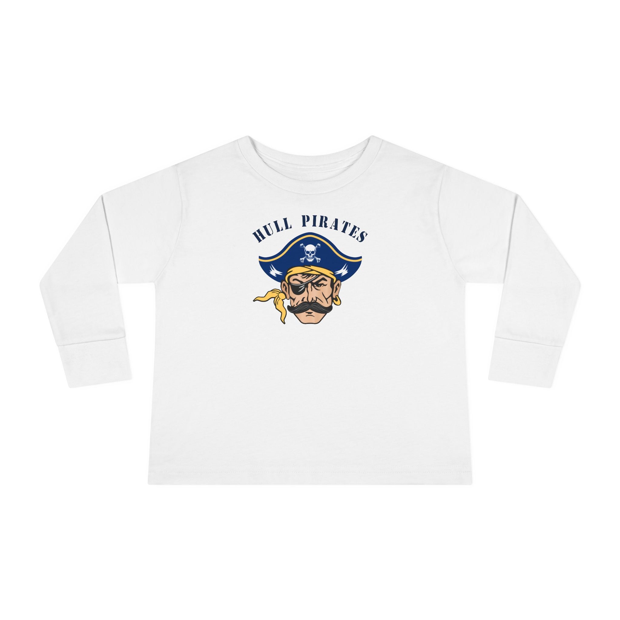 Hull Pirates - Toddler Cotton Long Sleeve T-Shirt, Name/Number Personalization