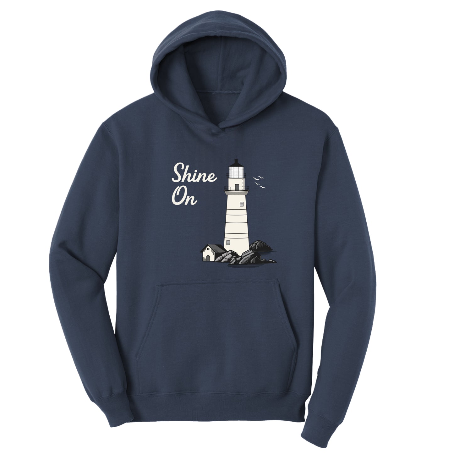 Lighthouse, Shine On  – Adult Fleece Hoodie