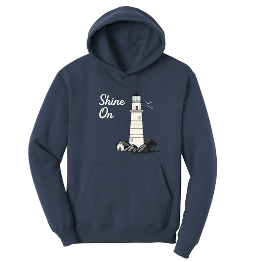 Lighthouse, Shine On  – Adult Fleece Hoodie
