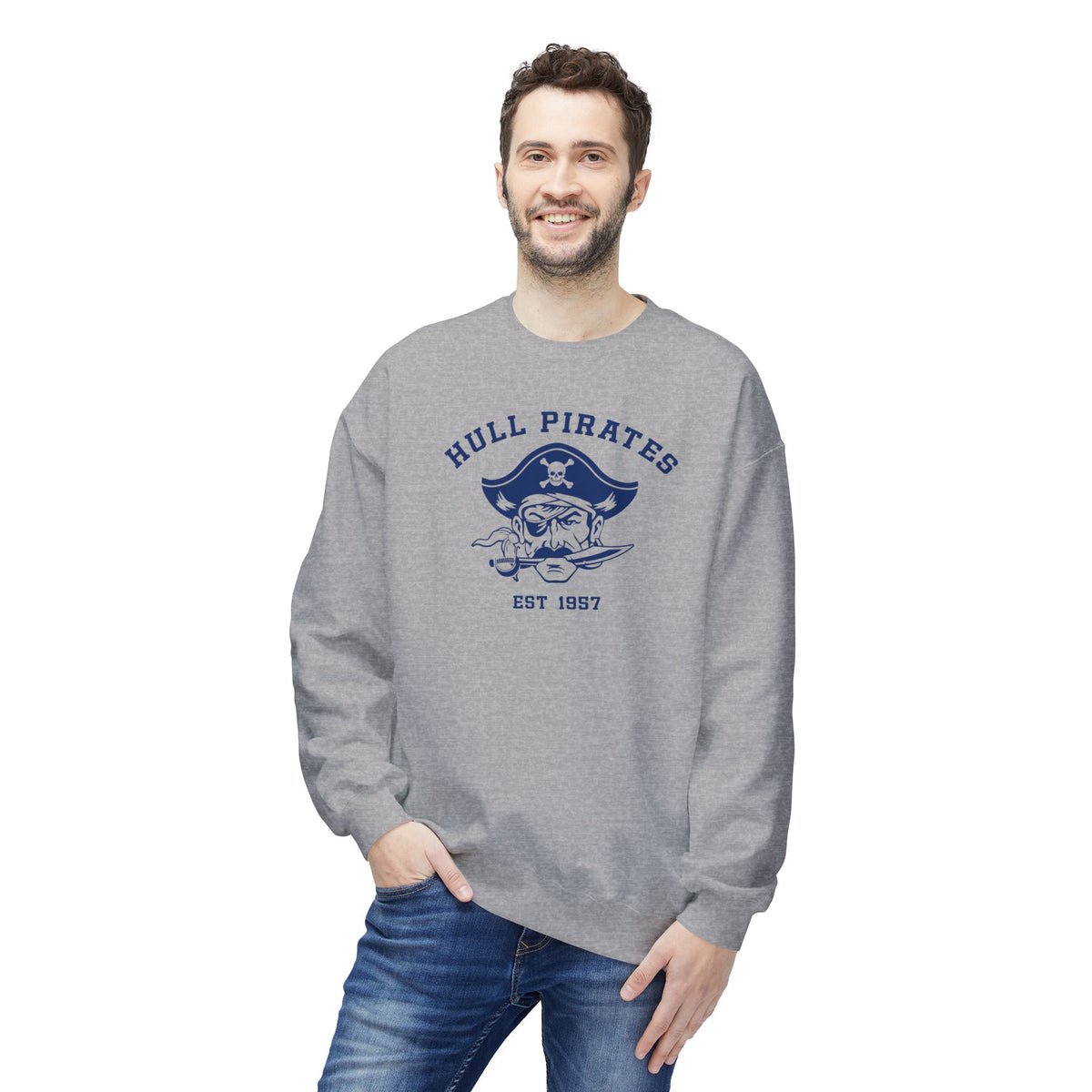 Vintage Hull Pirates - Adult Fleece Crewneck Sweatshirt