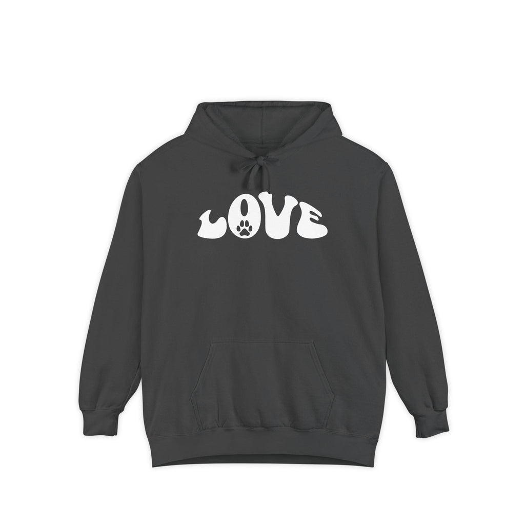 Love Paw Print — Garment Dyed Hoodie