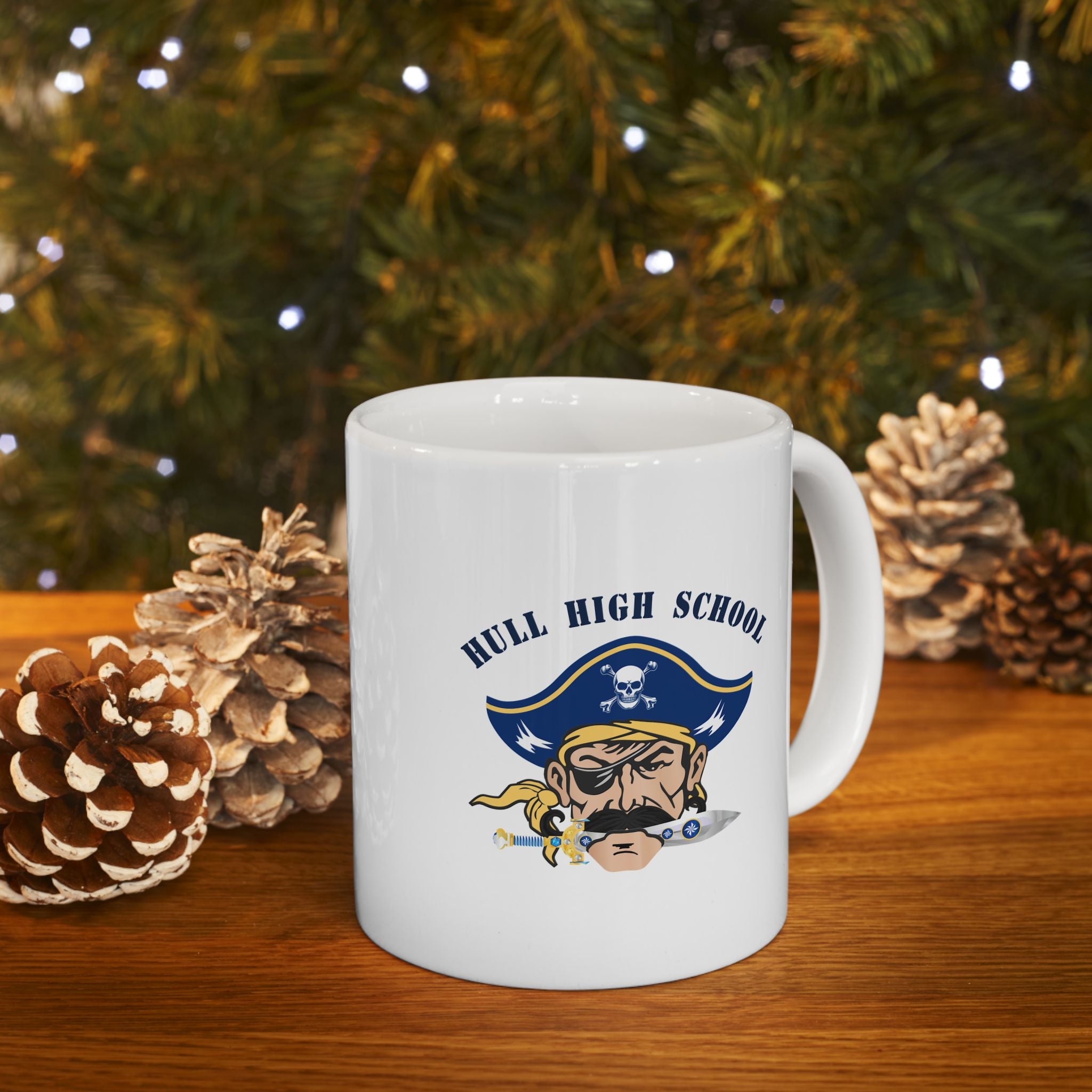 Hull High School - Hull Pirates, Ceramic Coffee Mug