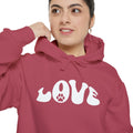 Love Paw Print — Garment Dyed Hoodie