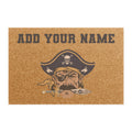 Personalized Hull Pirates Doormat — Custom Name Welcome Mat with Tough Coir Backing