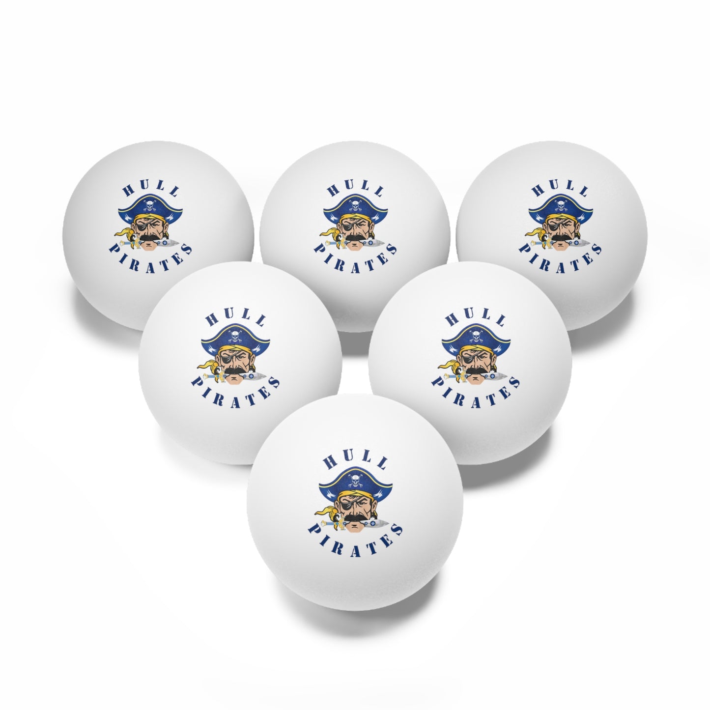 Hull Pirates, Ping Pong Balls - Set of 6