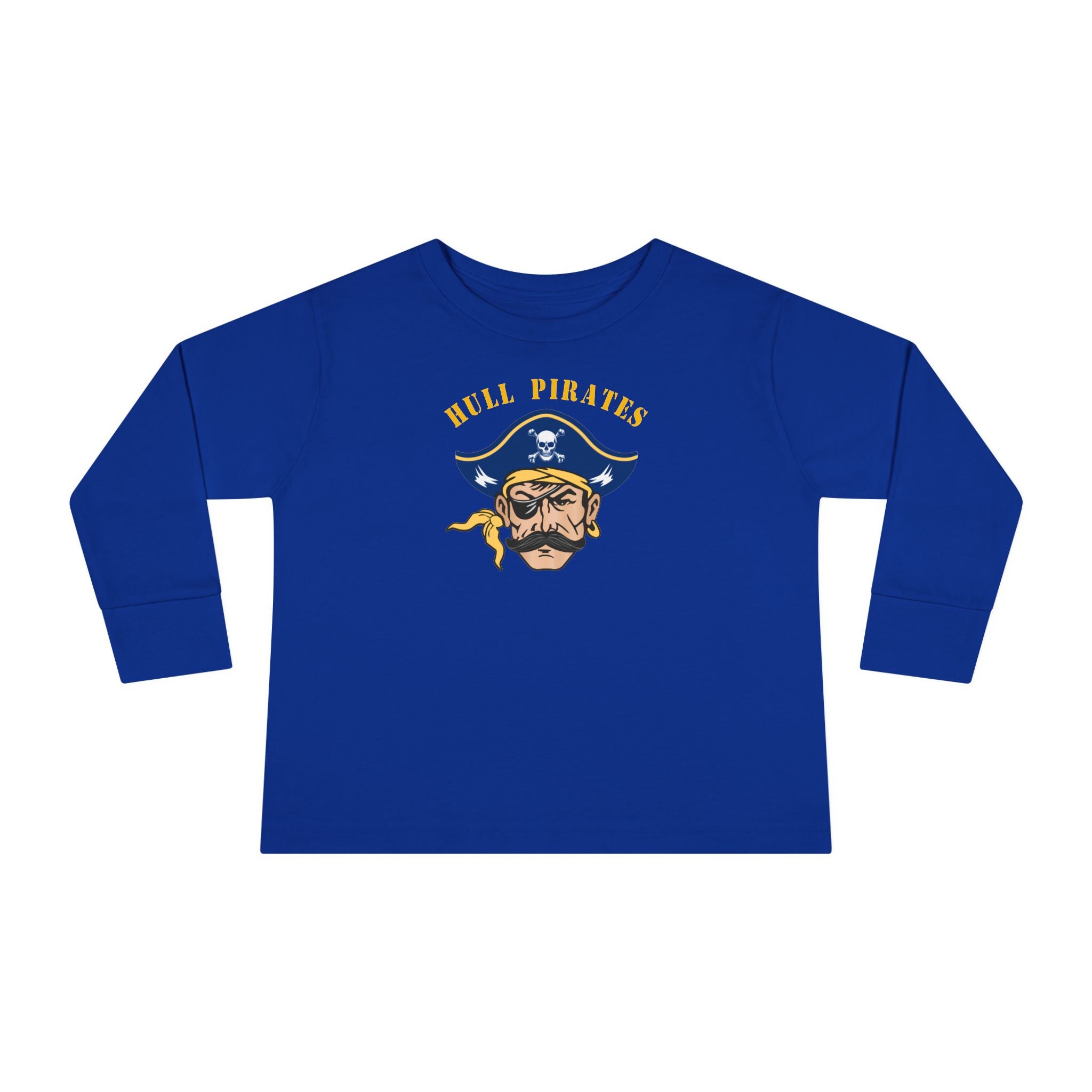 Hull Pirates - Toddler Cotton Long Sleeve T-Shirt, Name/Number Personalization