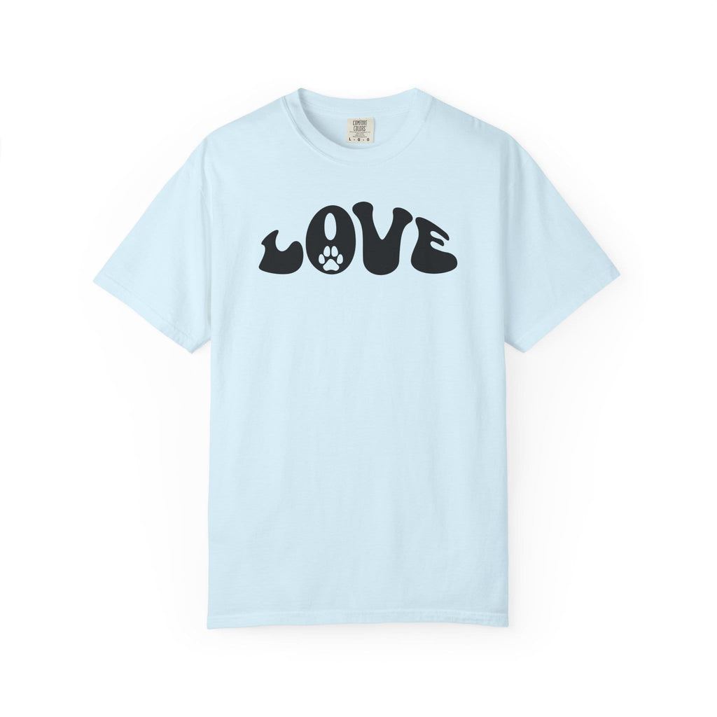 LOVE Paw Print - Garment Dyed Cotton T-Shirt
