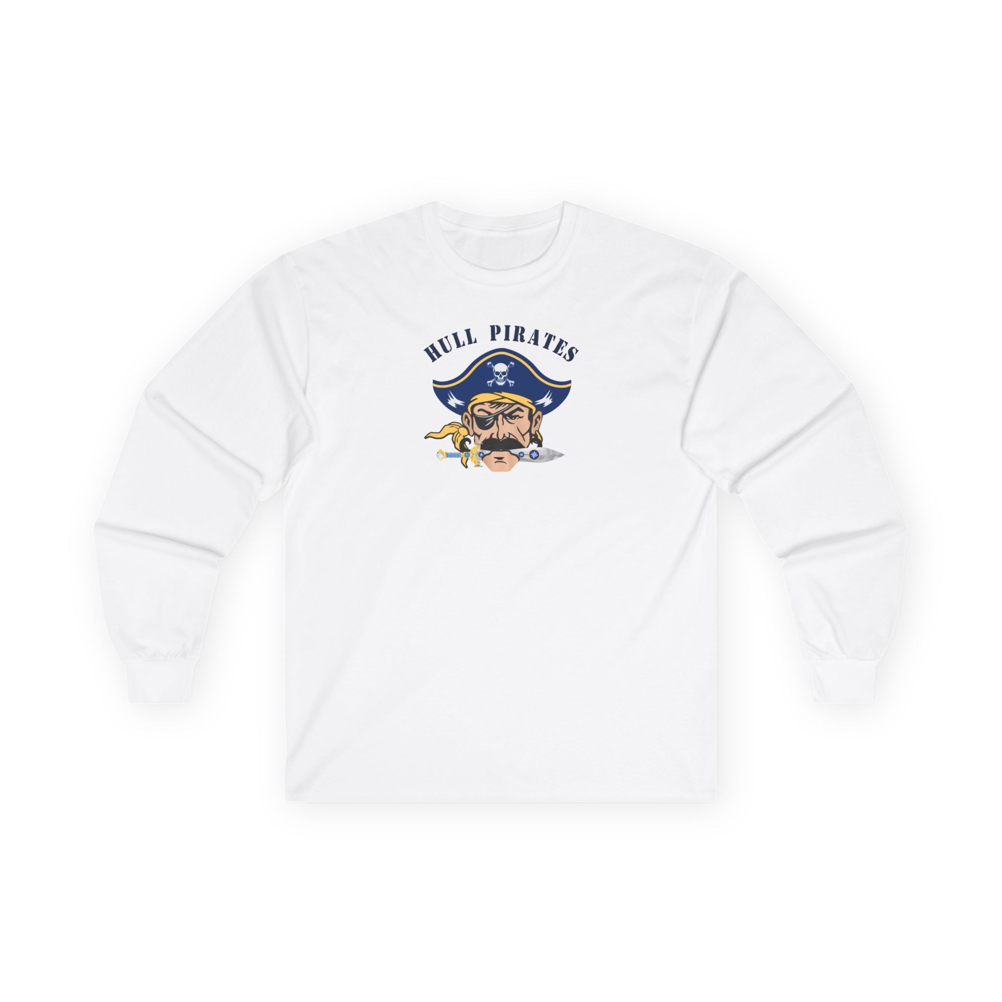 Hull Pirates - Adult Cotton Long Sleeve T-Shirt, Name/Number Personalization