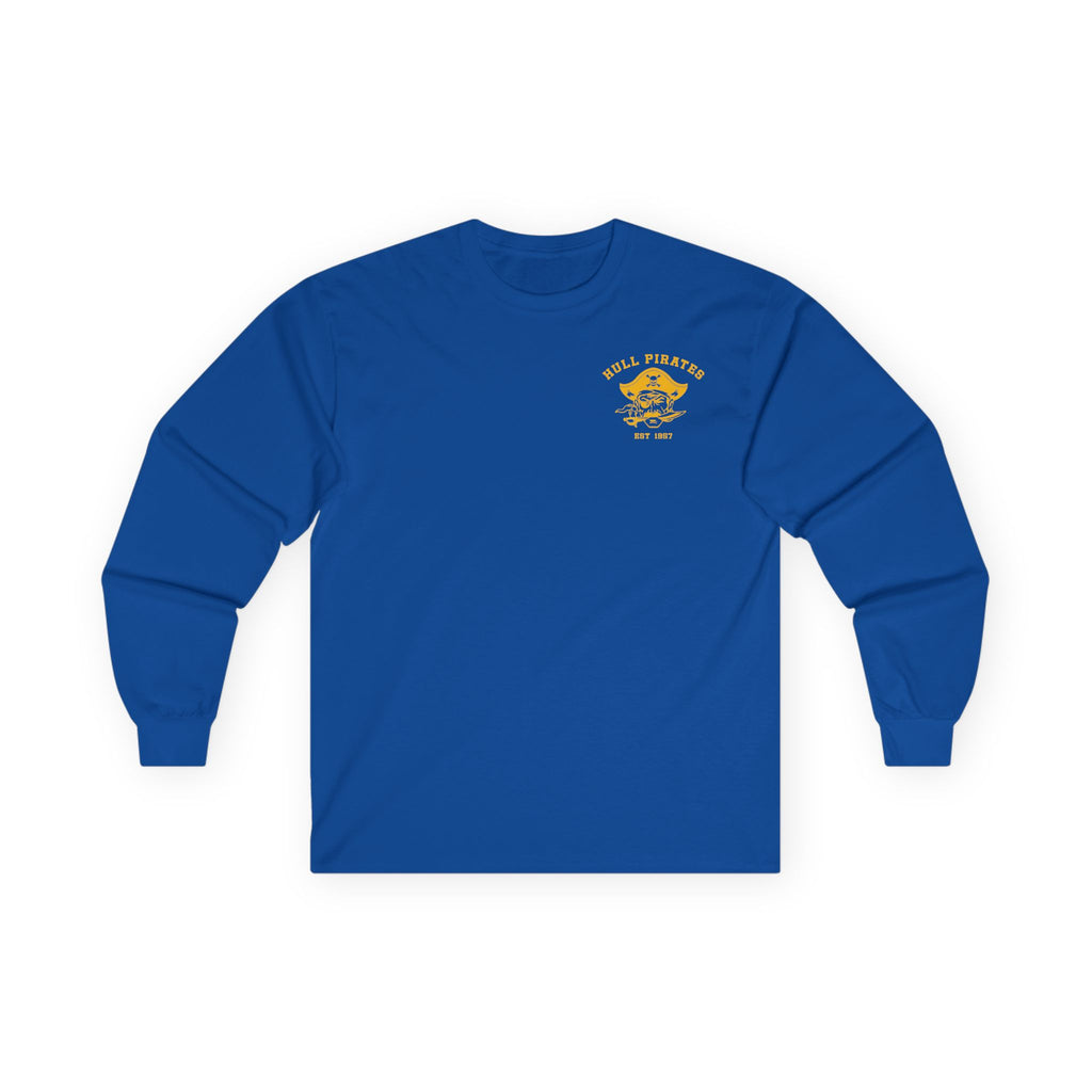 Vintage Hull Pirates - Adult Cotton Long Sleeve T-Shirt, Name/Number Personalization