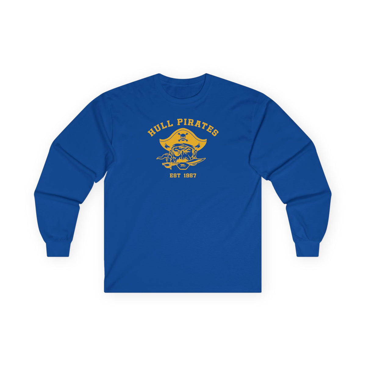 Vintage Hull Pirates - Adult Cotton Long Sleeve T-Shirt
