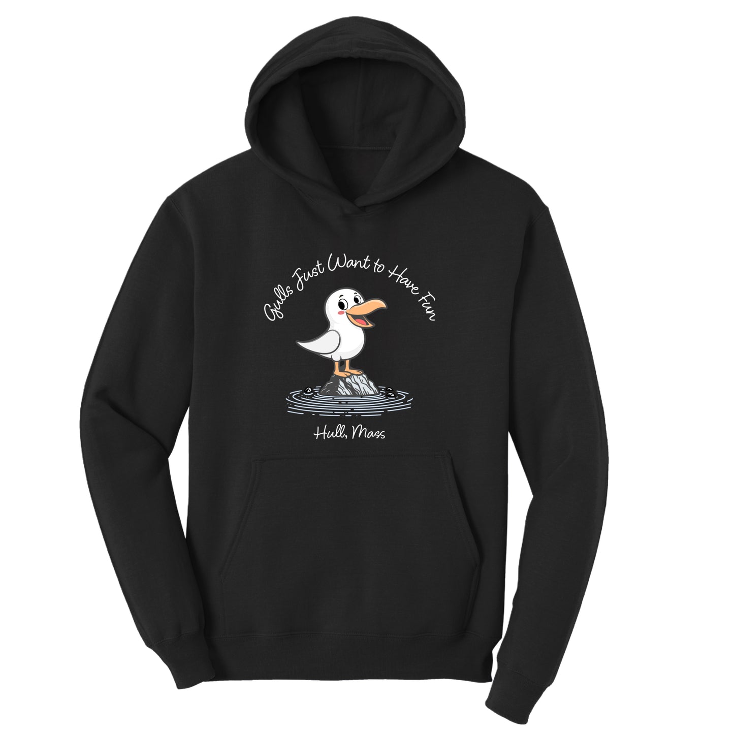 Gulls Just Want to Have Fun  – Adult Fleece Hoodie - Hull, MA