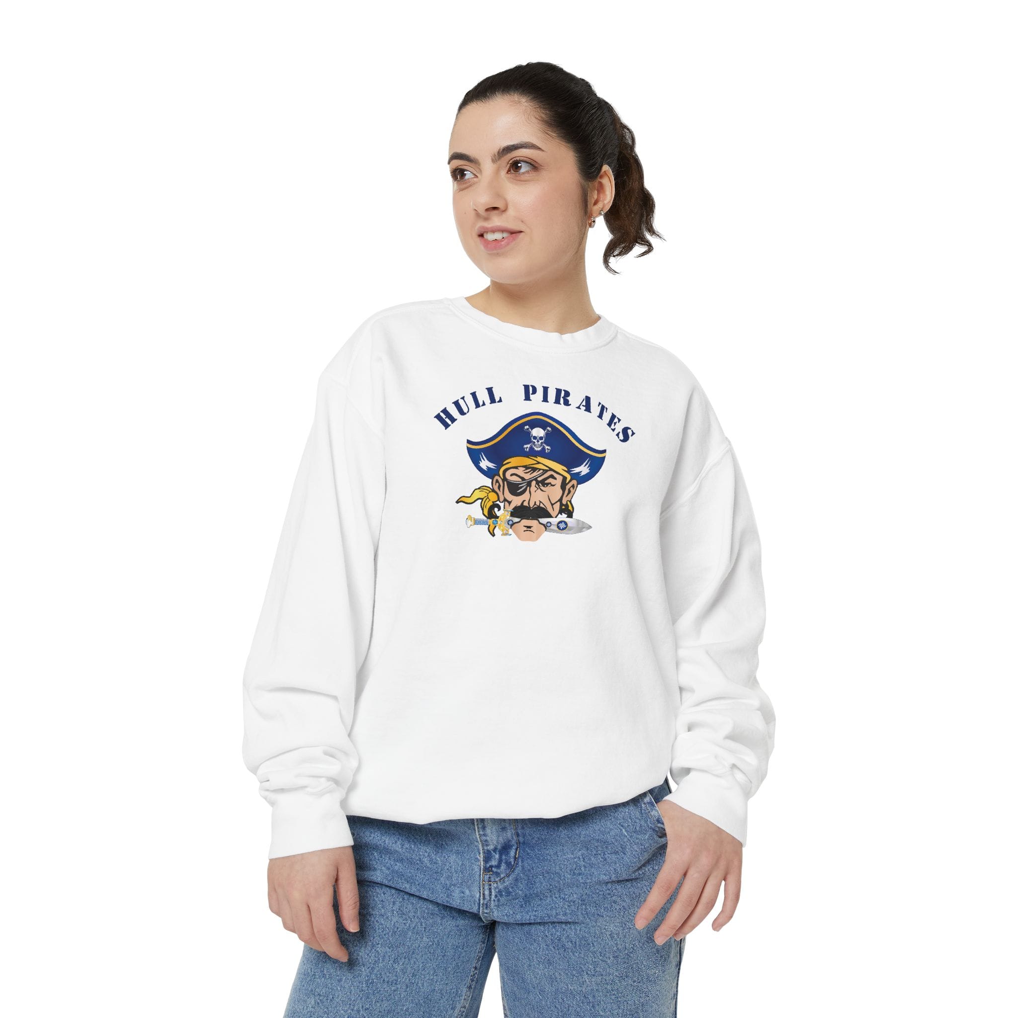 Hull Pirates - Adult Garment Dyed Sweatshirt - Comfort Colors Brand
