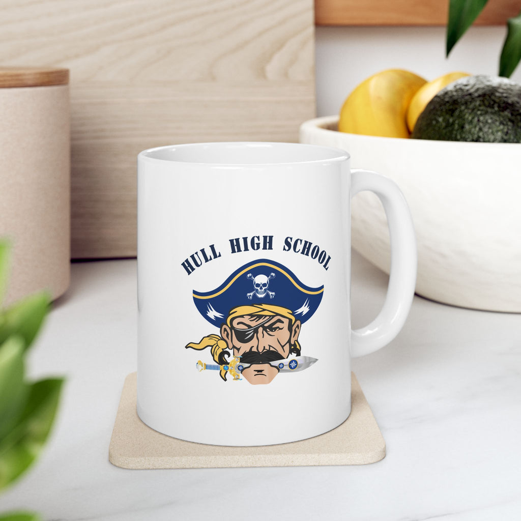 Hull High School - Hull Pirates, Ceramic Coffee Mug