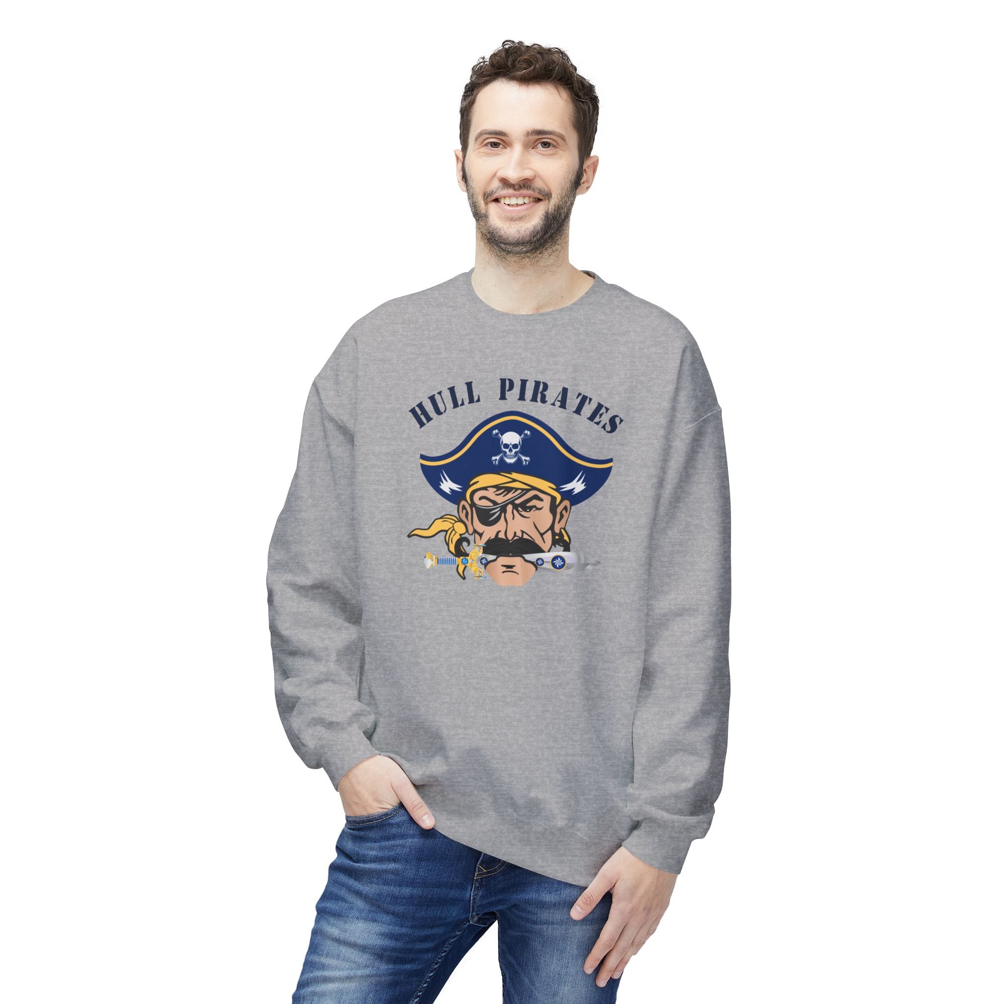 Hull Pirates - Adult Crewneck Sweatshirt, Optional Name/Number Personalization
