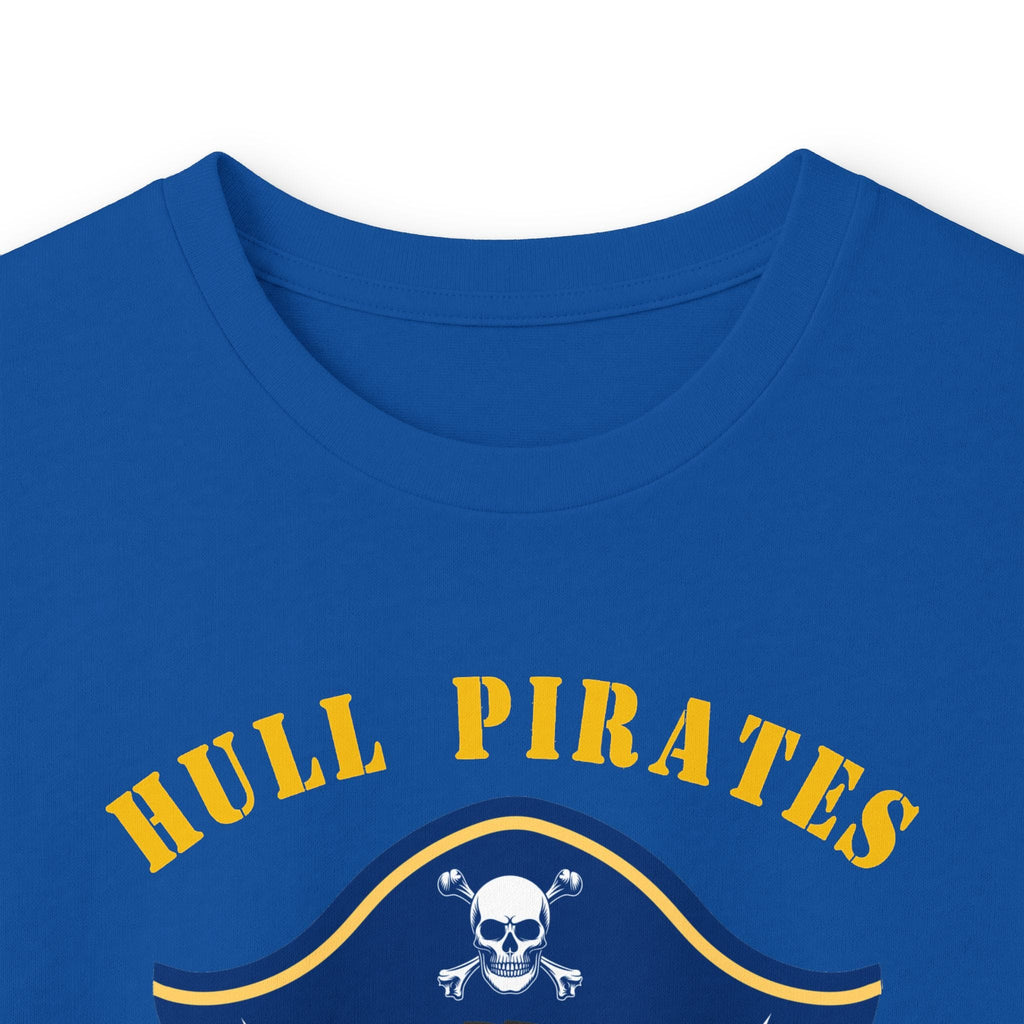 Hull Pirates - Adult Cotton Long Sleeve T-Shirt, Optional Name/Number Personalization