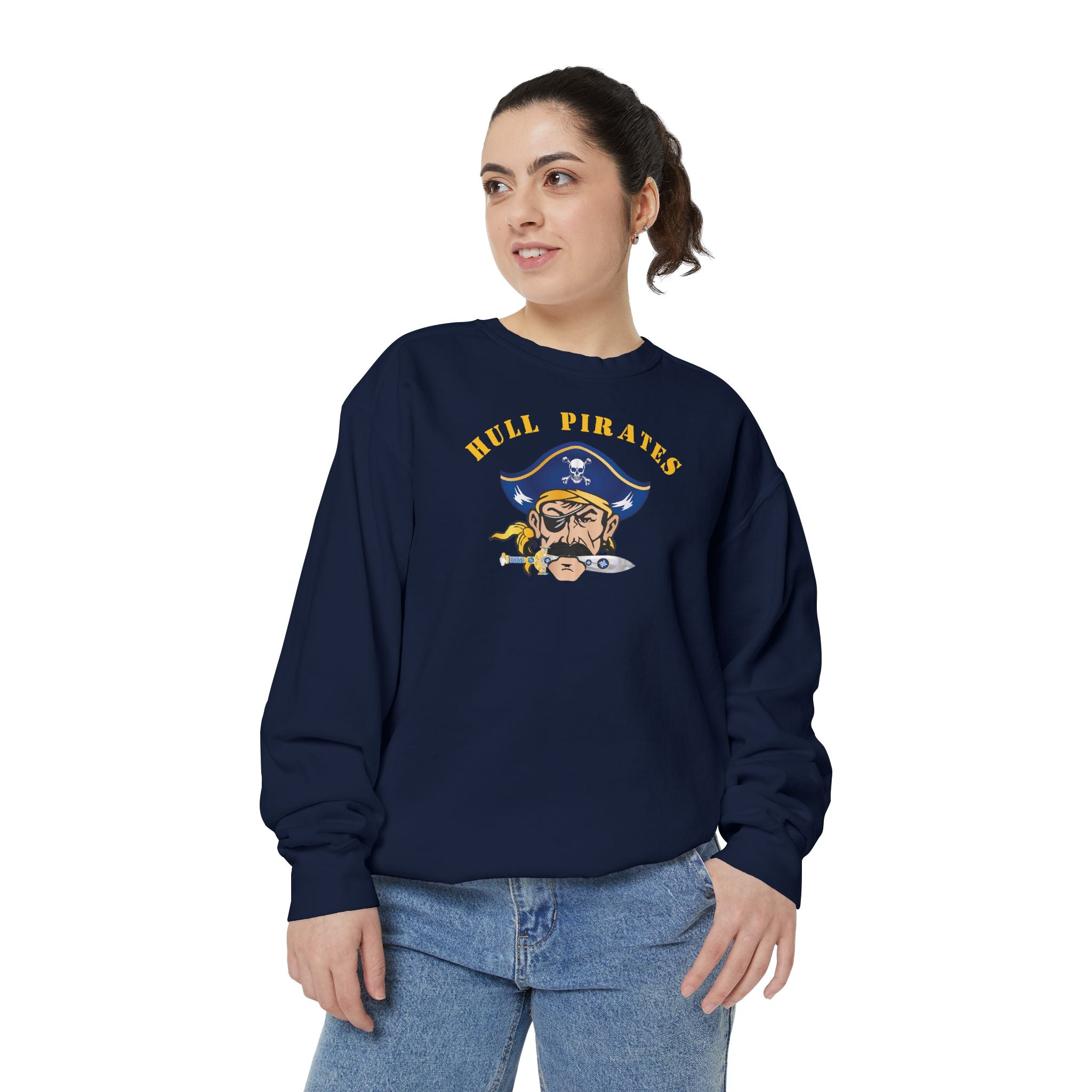Hull Pirates - Adult Garment Dyed Sweatshirt - Comfort Colors Brand