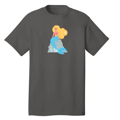 Customizable Playful Mermaid Design, 100% Cotton Tee