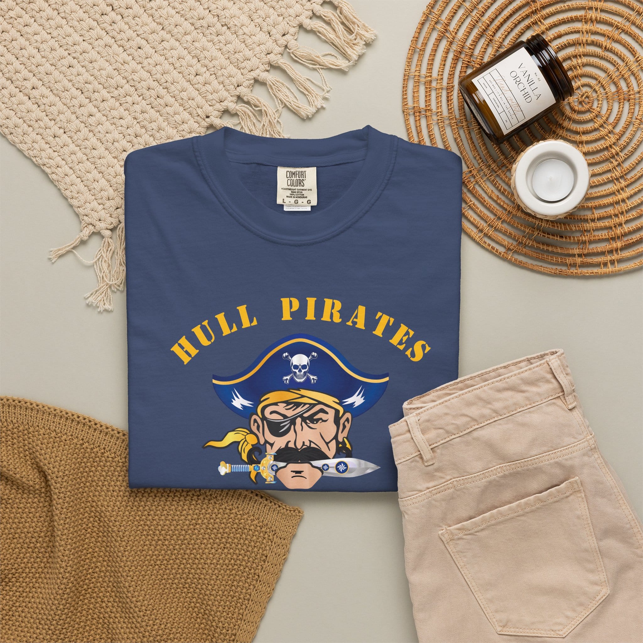 Hull Pirates - Adult Cotton T-Shirt - Comfort Colors Brand