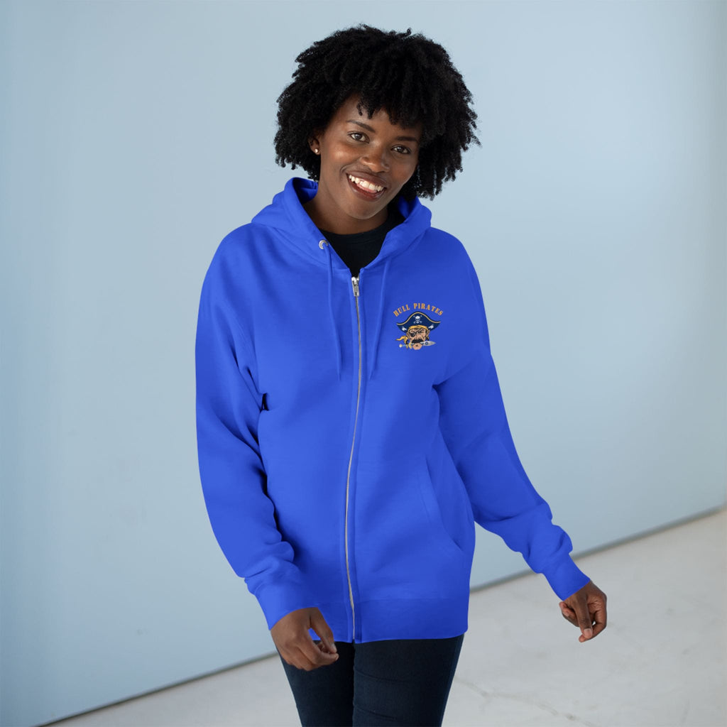 Hull Pirates - Adult Full Zip Fleece Hoodie, Optional Name/Number Personalization