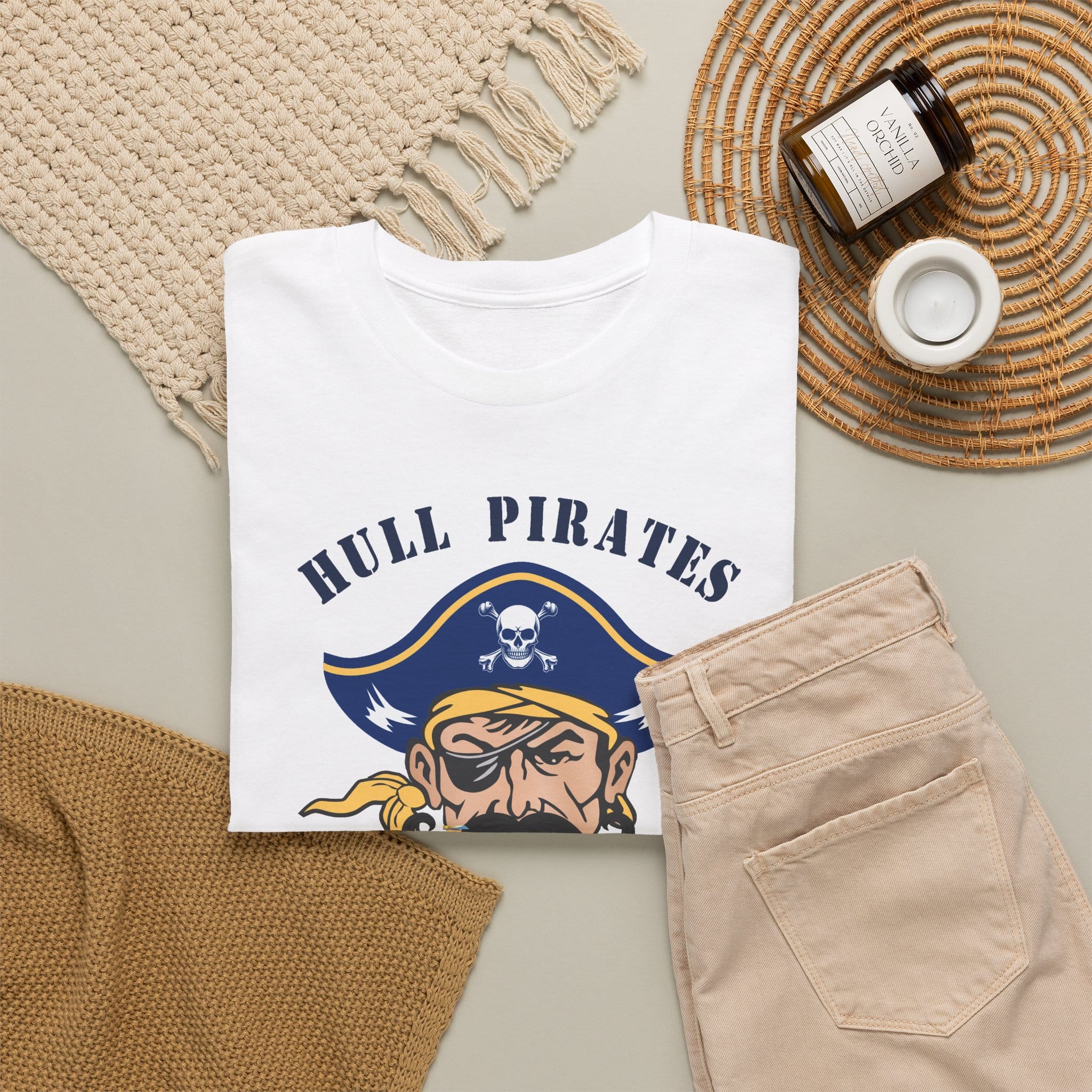 Hull Pirates - Adult Cotton T-Shirt, Optional Name/Number Personalization