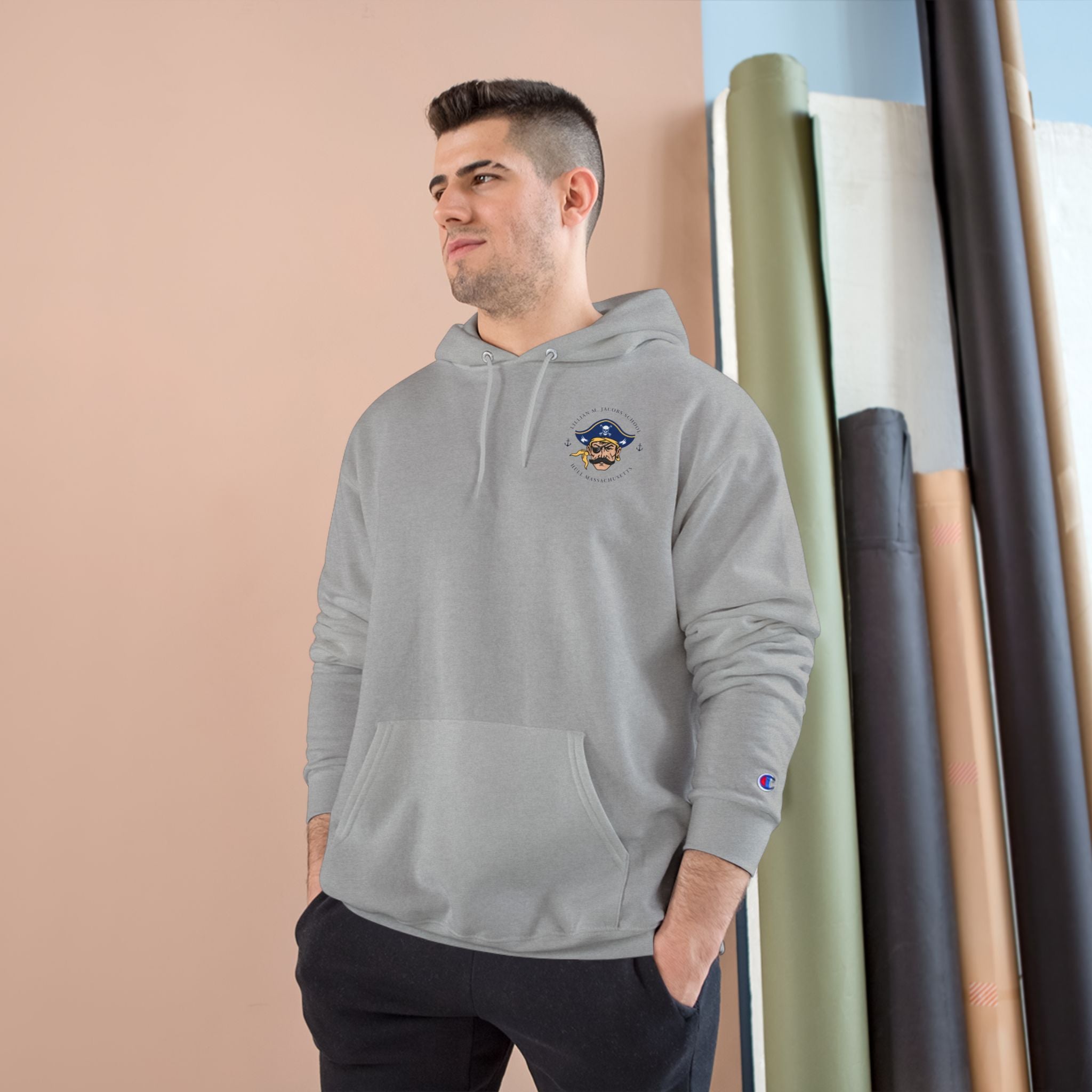 Jacobs School - Hull Pirates - Champion Adult Fleece Pullover Hoodie