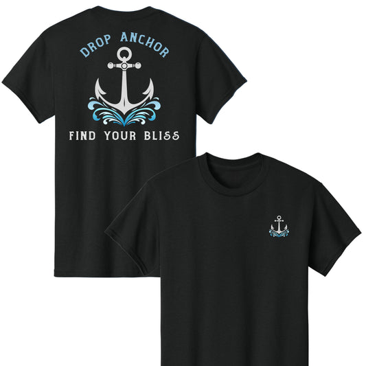 Drop Anchor Find Your Bliss – Adult Cotton T-Shirt