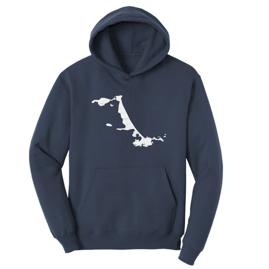 Hull, Massachusetts Map  – Adult Fleece Hoodie - Hull, MA