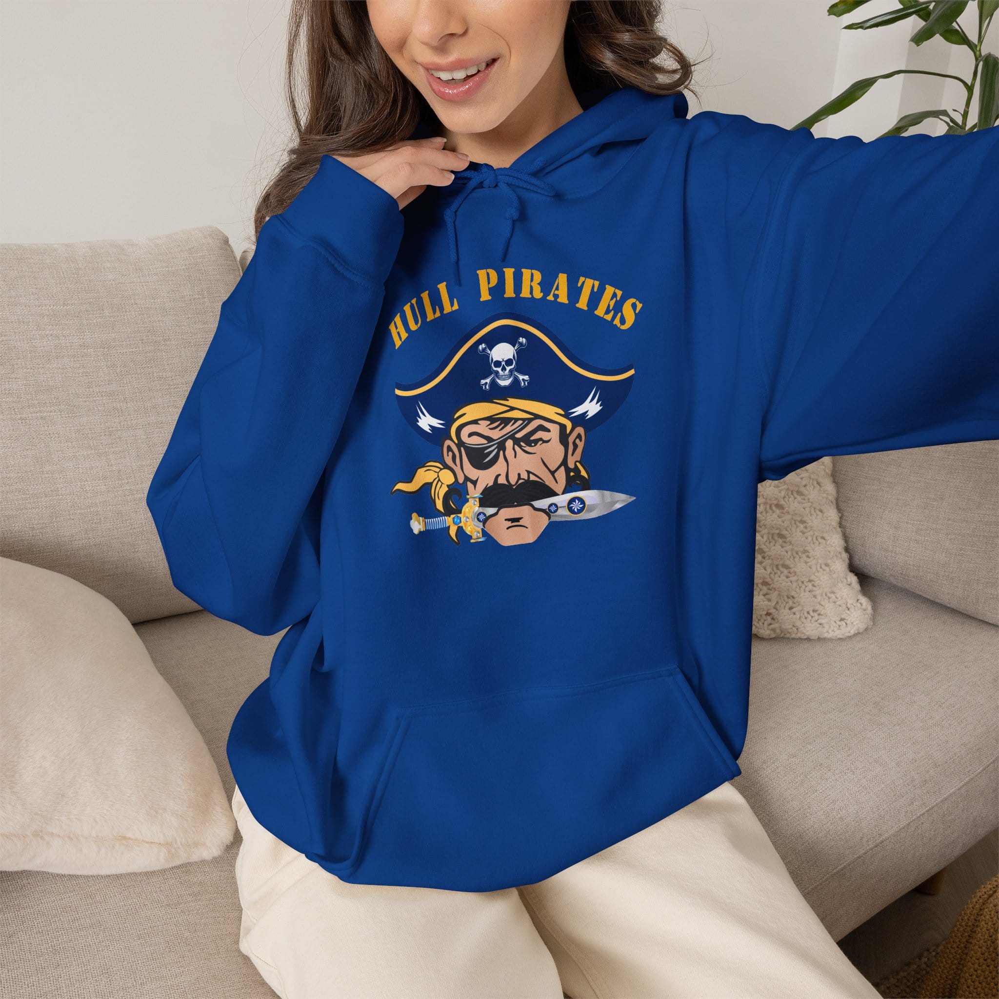 Hull Pirates - Adult Fleece Pullover Hoodie, Optional Name/Number Personalization
