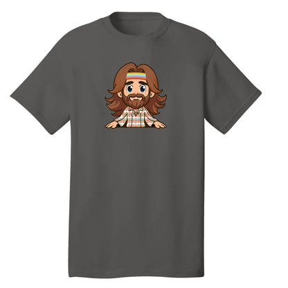 Customizable Happy Hippie Design, 100% Cotton Tee