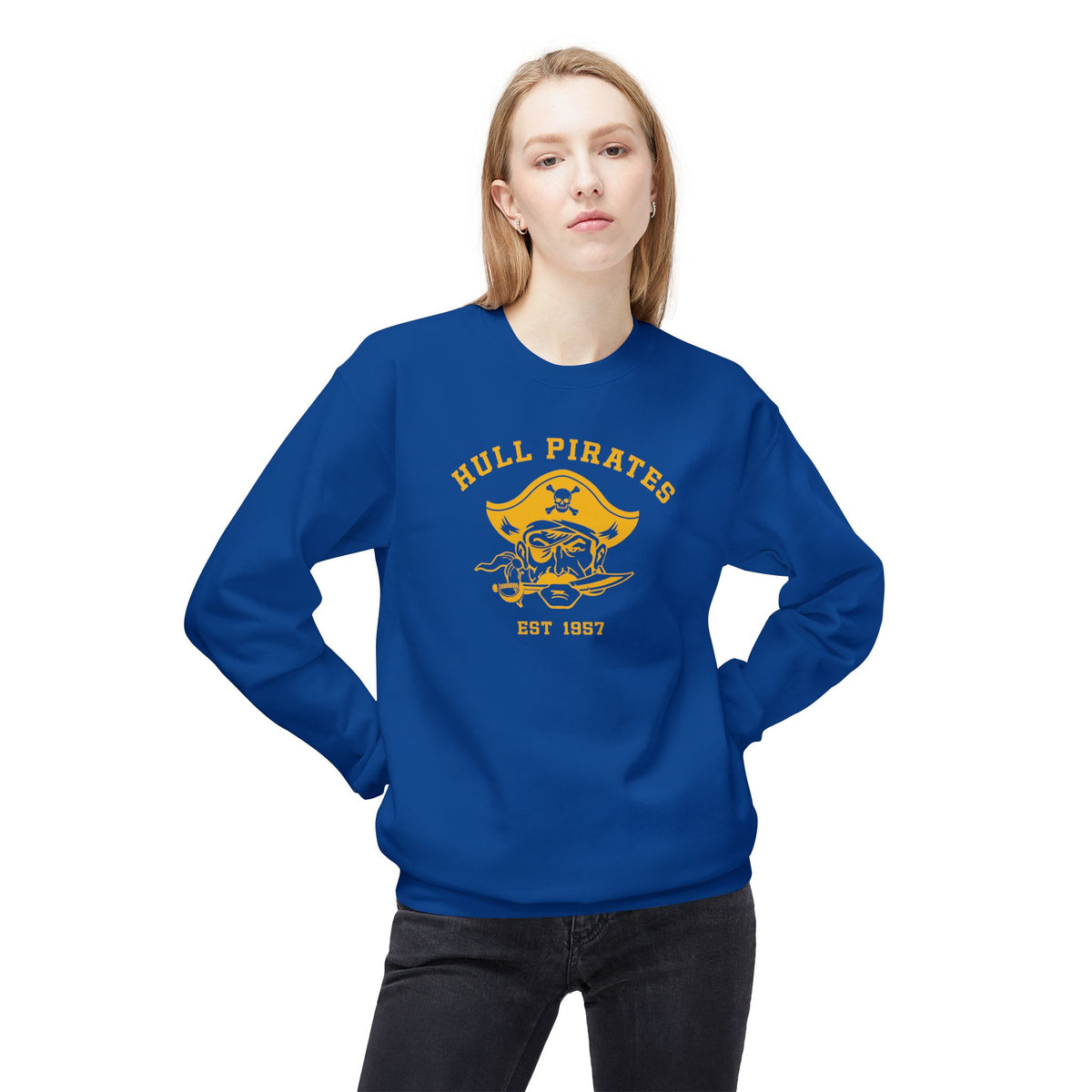 Vintage Hull Pirates - Adult Fleece Crewneck Sweatshirt