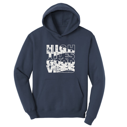 High Tides, Good Vibes  – Adult Fleece Hoodie