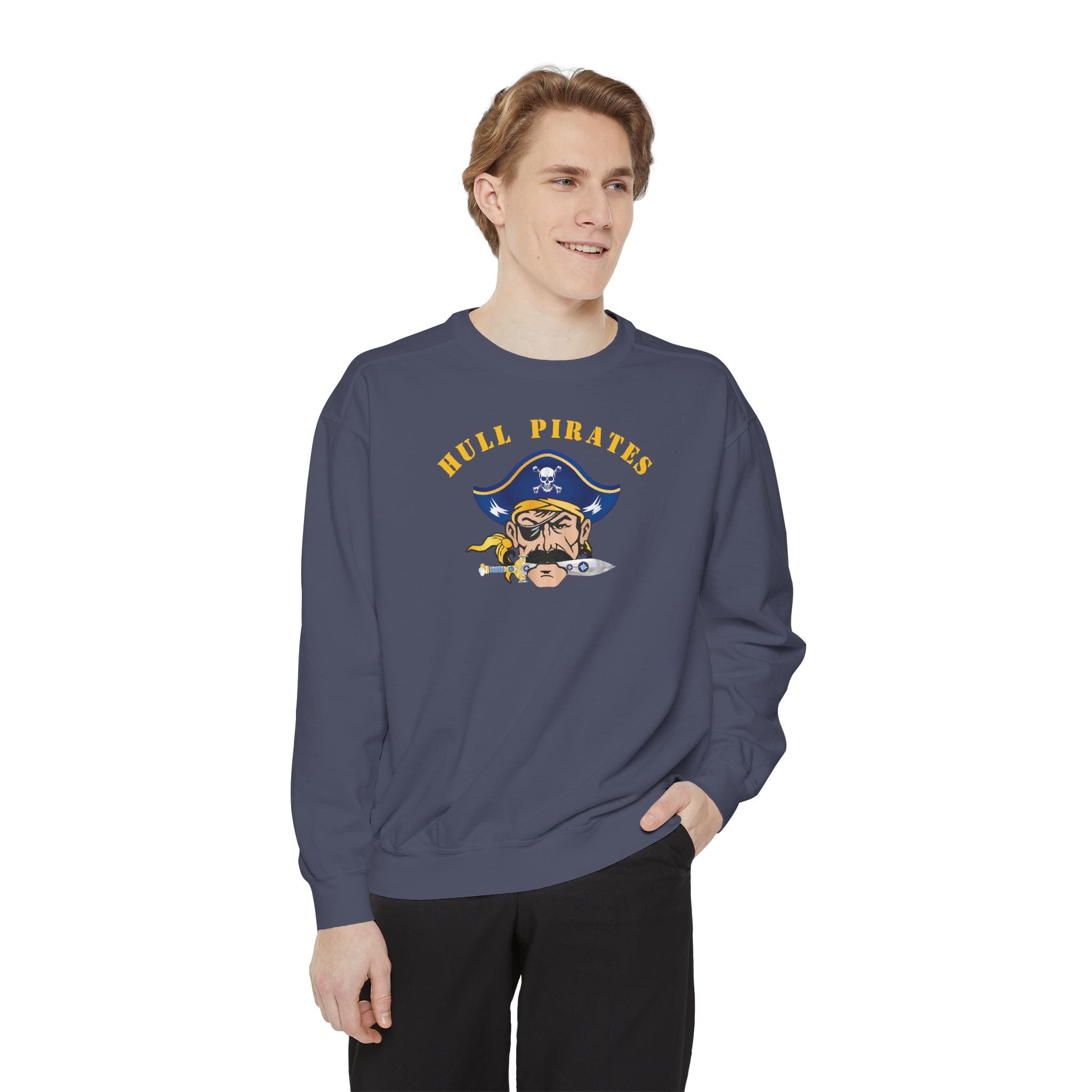 Hull Pirates - Adult Garment Dyed Sweatshirt - Comfort Colors Brand