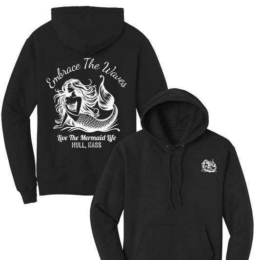 Embrace The Waves – Live The Mermaid Life  – Adult Fleece Hoodie - Hull, MA