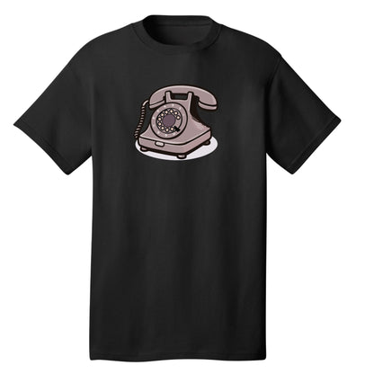 Customizable Rotary Telephone Design, 100% Cotton Tee