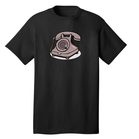 Customizable Rotary Telephone Design, 100% Cotton Tee