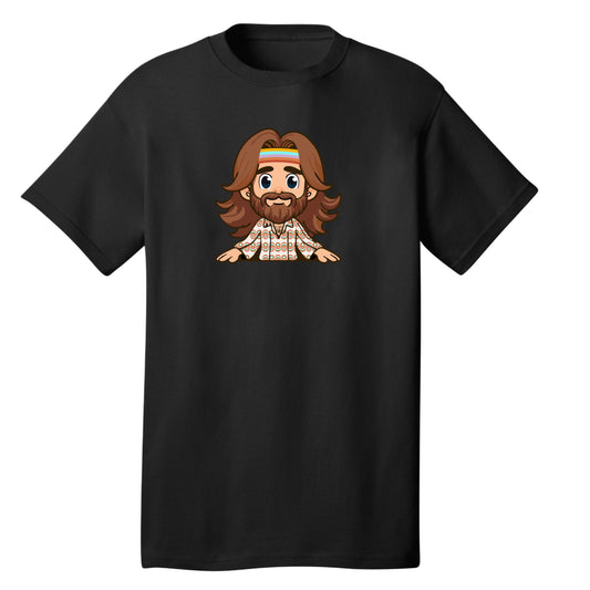 Customizable Happy Hippie Design, 100% Cotton Tee