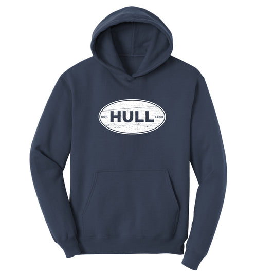 Vintage Hull Established 1644 - Kids Fleece Hoodie - Hull, MA