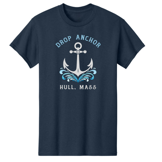 Drop Anchor - Kids Cotton T-Shirts - Hull, MA