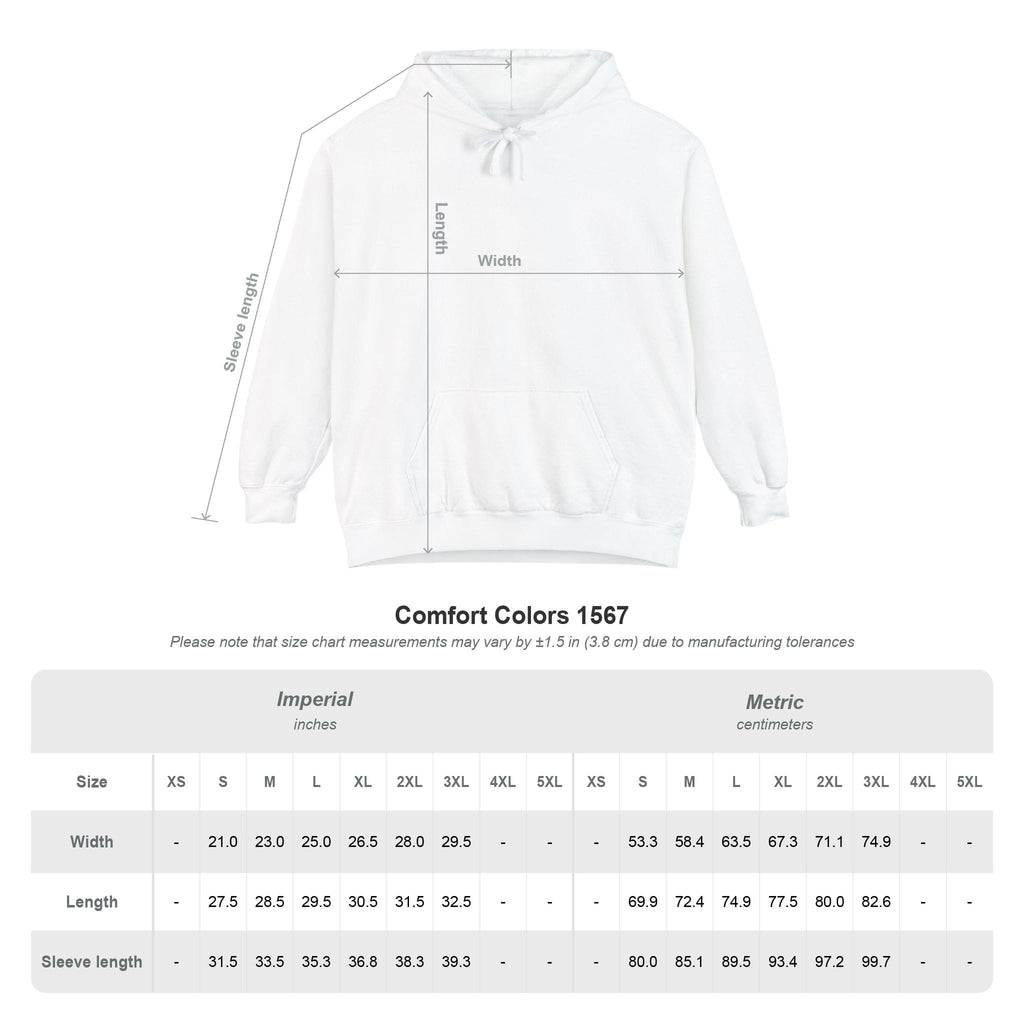 Love Paw Print — Garment Dyed Hoodie