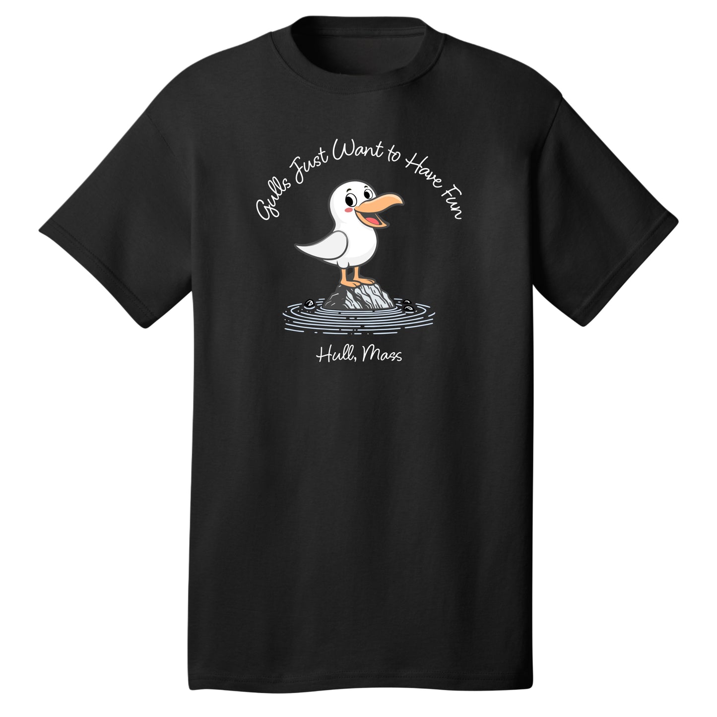 Gulls Just Want to Have Fun - Kids Cotton T-Shirts - Hull, MA